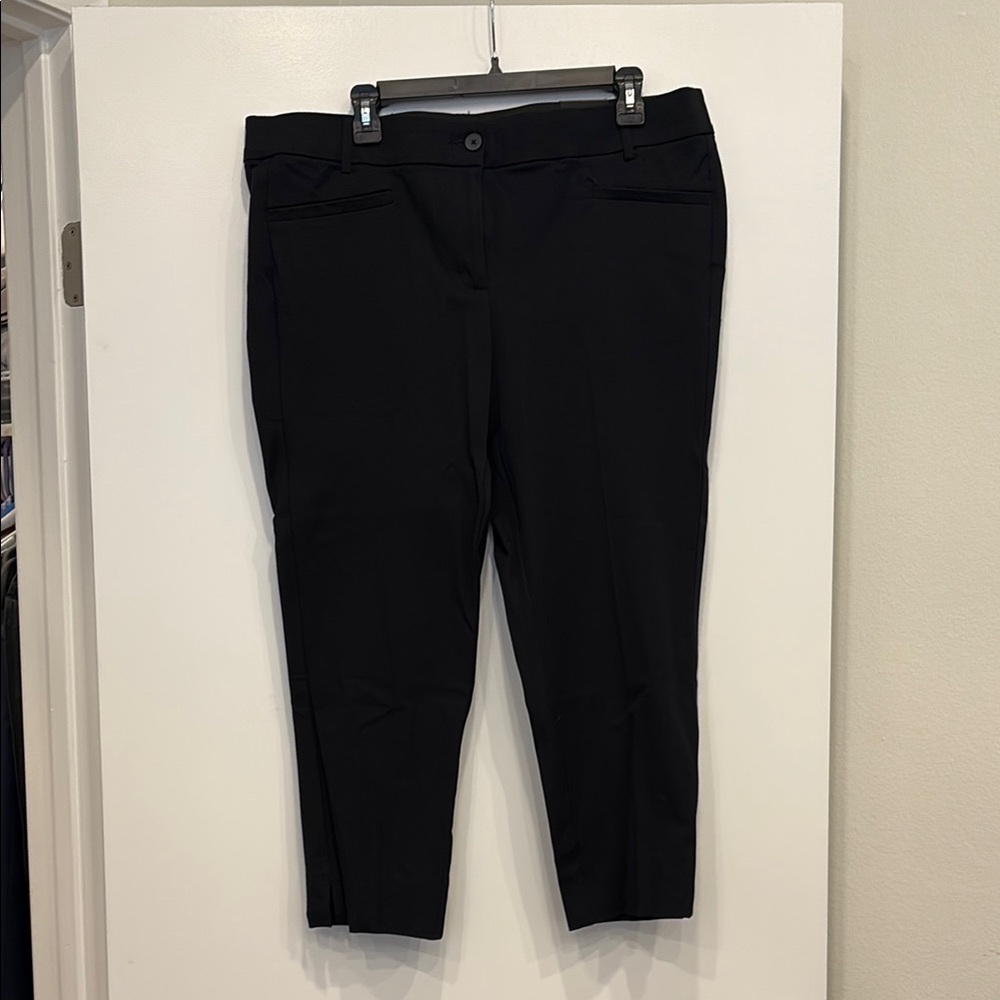 Lane Bryant Cotton Cropped Black Pants - 18W - NWT